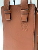 LOEWE Tan Calf Leather Top Handle Hammock Bag