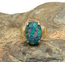 10kt Gold & Australian Black Opal Triplet Ring