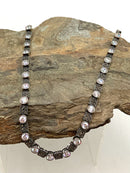 Sterling, CZ & Marcasite Link Necklace