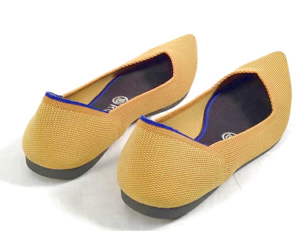 ROTHY'S Yellow Knit The Point Flats 7.5