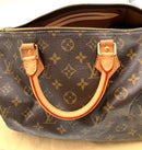 LOUIS VUITTON Vachetta Leather Trim Monogram Canvas Speedy Bag