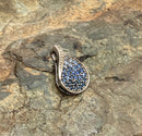 14kt Gold, Diamond & Sapphire Pendant