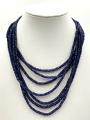 Sapphire 7-Strand Beaded Adjustable Length Necklace