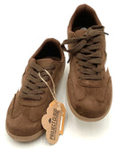 PROJECT CLOUD Brown Faux Suede White Irita Sneakers 7