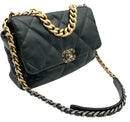 CHANEL Black Quilted Lambskin Large 19 Flap Bag