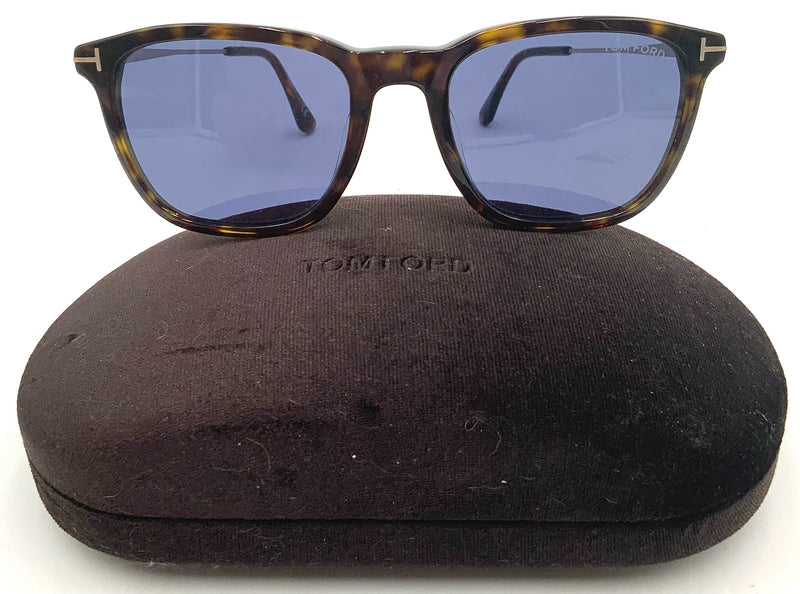 TOM FORD Tortoise Blue Lens Arnaud Sunglasses