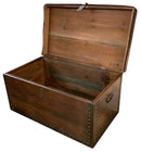 Antique Handmade Buffalo Hide/Wood Trunk