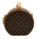 LOUIS VUITTON Monogram Canvas Tan Leather Trim Boite Chapeau Crossbody Bag