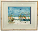 Pair of Original Watercolors of Beach