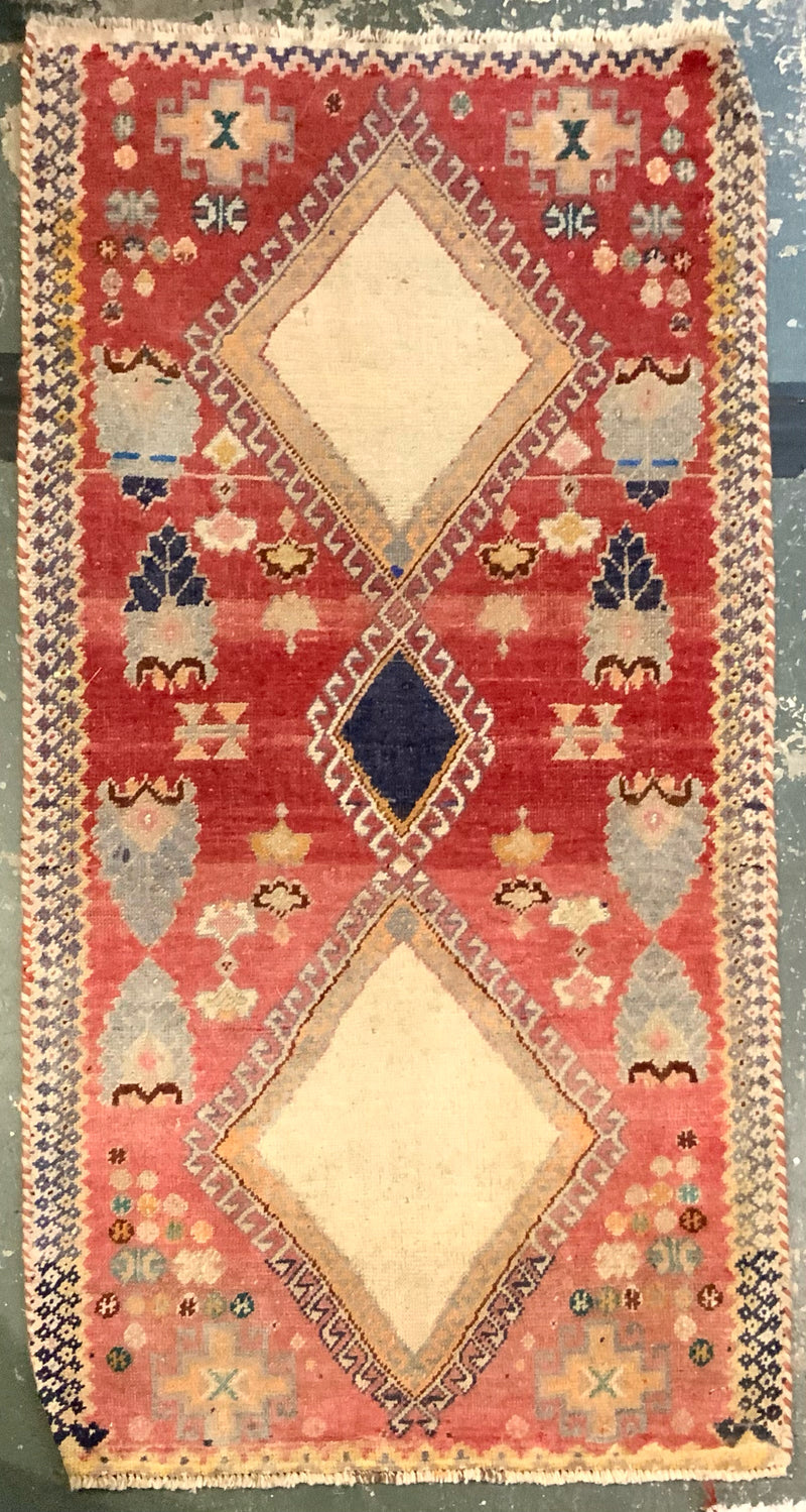 NEW Handmade Persian Heriz Wool Rug 2'x4''