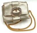 TORY BURCH Gold Leather Chain Strap Greer Crossbody AS IS