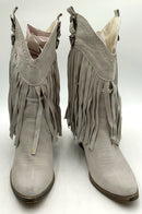 VERY VOLATILE Beige Western Fringe Boots 9