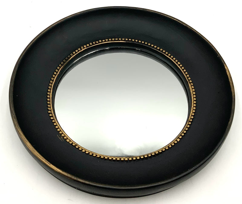 Small Black Round Mirror