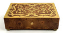 Reuge Sainte Croix Burl Walnut With Brass Inlay Music Box