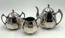 Pairpoint 3pc Art Deco Silverplate Tea Set