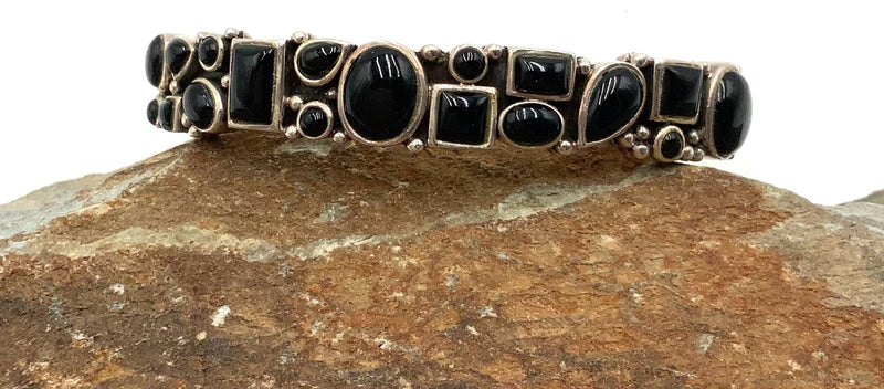 Sterling & Onyx Cuff Bracelet