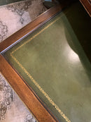 Vintage Occasional Table With Leather Top