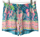 LILLY PULITZER White/Pink/Blue Print "Katia" Shorts