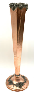 Extra Large Sheffield Copper Trumpet Vase