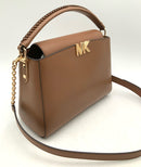 MICHAEL KORS Luggage Tan Leather Braided Handle Shoulder Bag