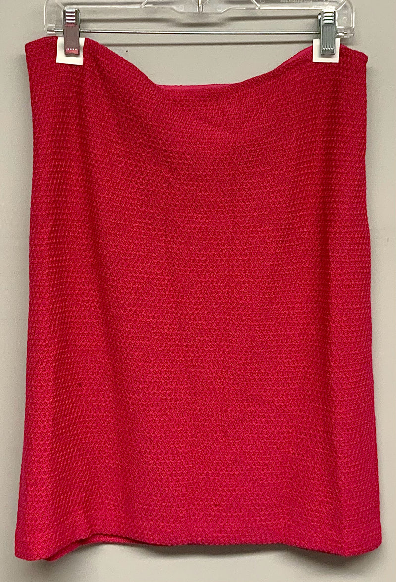 ST JOHN Lipstick Pink Knit Skirt