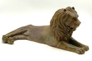 Green Onyx Lion in Repose Statue