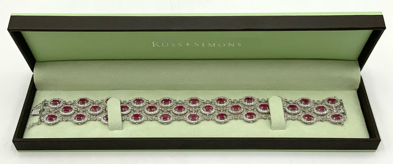 Sterling Silver & Ruby Bracelet