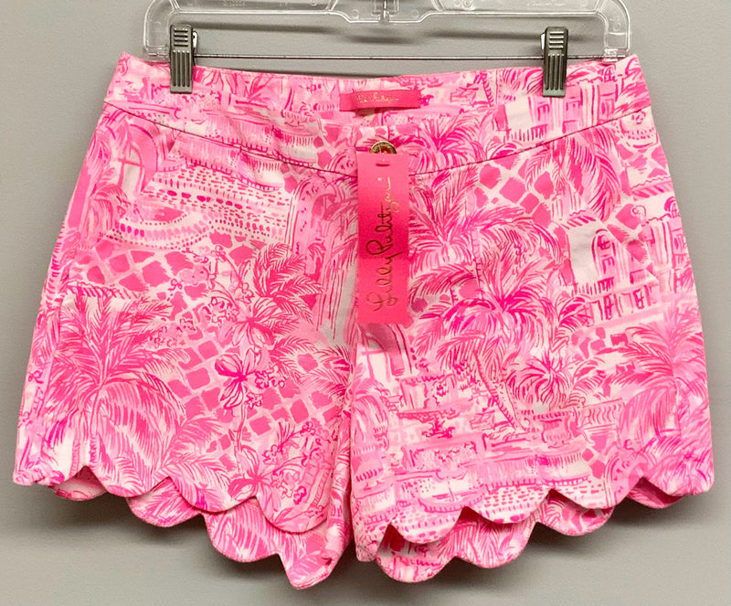 LILLY PULITZER Pink Blossom Palm Beach Paradise Buttercup Sretch Short