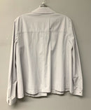 LAFAYETTE 148 Smoke Grey Snap Closure w/Zip Pockets L/S Jacket
