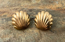 14kt/10kt Gold Shell Motif Earrings