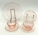 Vintage Pink Depression Glass Service for 8 Plus Extras