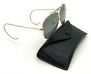 SIMMONS Vintage Goldtone Frame Grey Lens Aviator Sunglasses