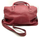 CHANEL Vintage Red Leather Top Handle Large Satchel