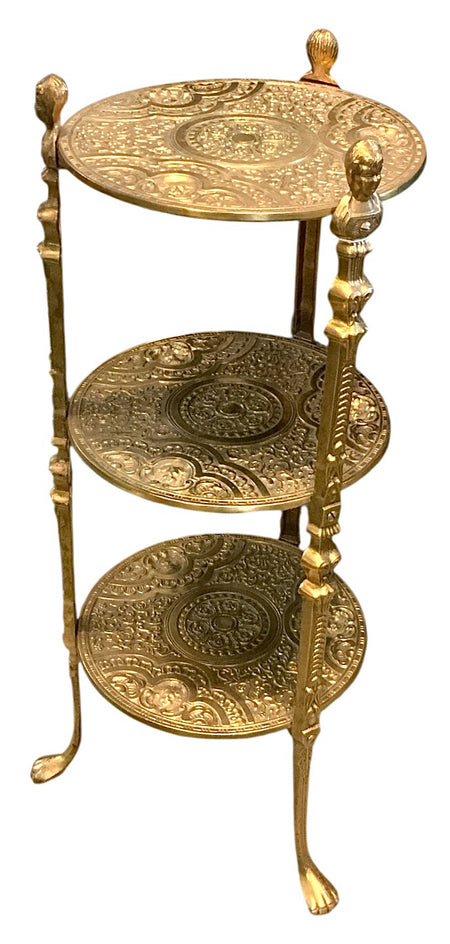 Brass Three Tier Plant Stand