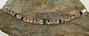 Sterling & Multi Gem Link Bracelet
