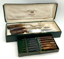 Vintage Sheffield Carving Set With 6 Steak Knives