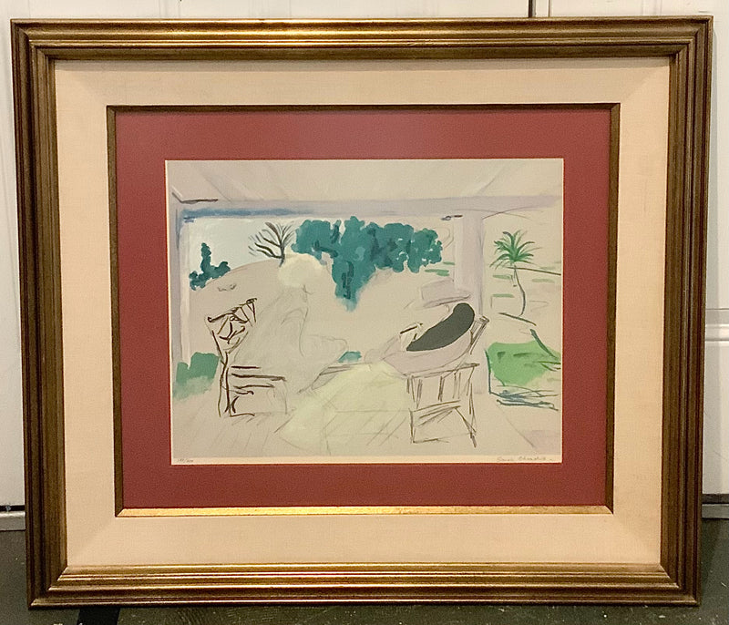 Sarah Churchill Signed & Numbered Lithograph "Visit With Winston"