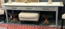Gray Wood Console With Drawers
