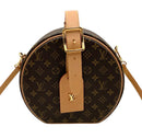 LOUIS VUITTON Monogram Canvas Tan Leather Trim Boite Chapeau Crossbody Bag