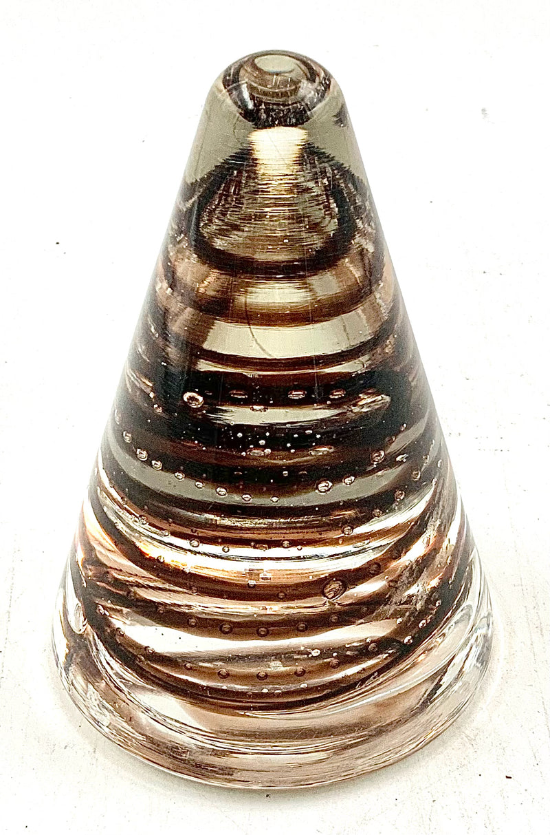 Glass Cone Crystal Paperweight