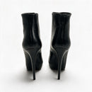 BALLIN Black Leather Platform Stiletto Heel Ankle Boots 39