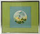Whimsical Watercolor of Frogs in Pond