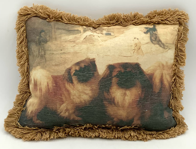Pulvermacher Throw Pillow with Two Dogs