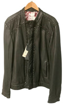 BOGOSSE Black Pyramid Stud Leather Jacket