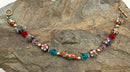 14kt & 10kt Gold, Gold Over Sterling, Glass & Cloisonne Beaded Bracelet