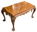 Carved Wood Clawfoot Coffee Table