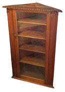 Fruitwood Corner Cabinet with Glass Door