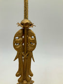 Vintage Chinese Cloisonne Figure of Woman With Bird