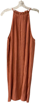 BANANA REPUBLIC Terra Cotta Pleated S/L Dress