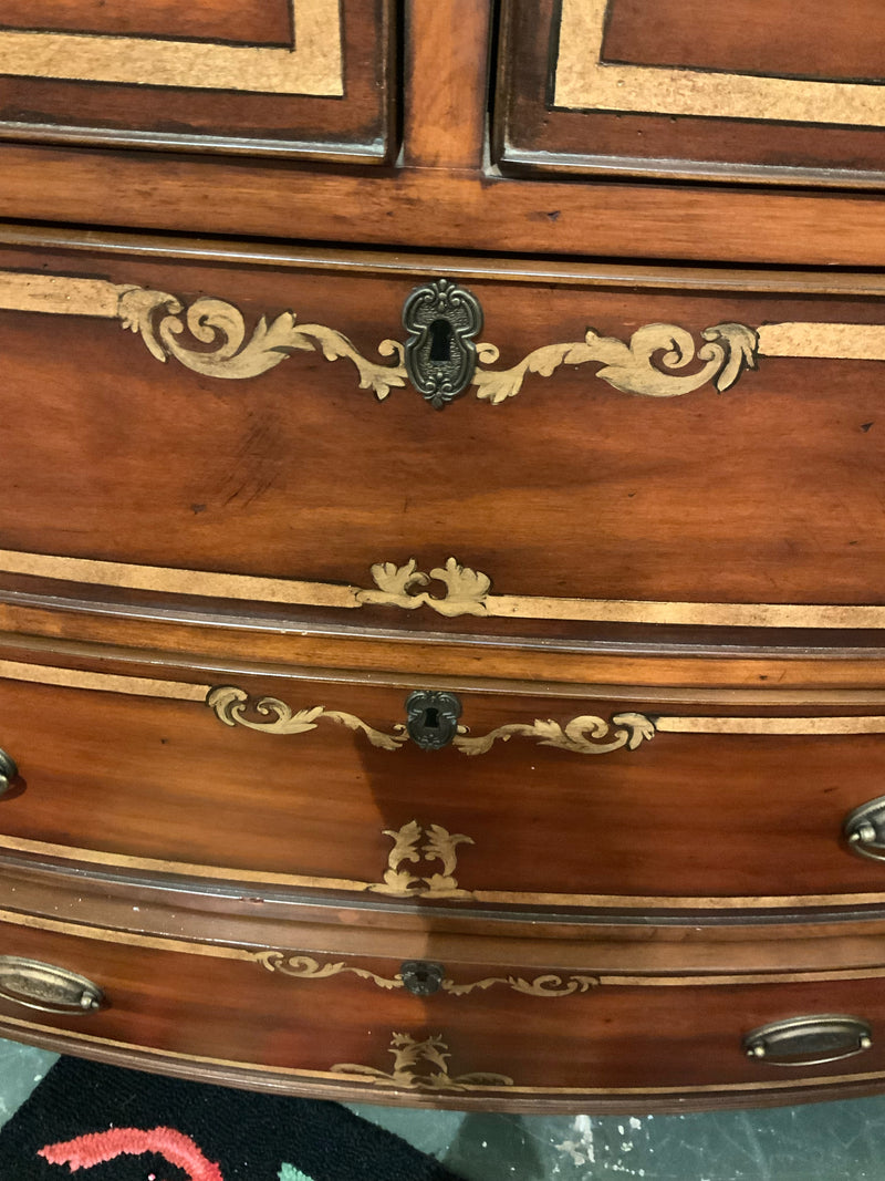 Five Drawer Bow Front Chest